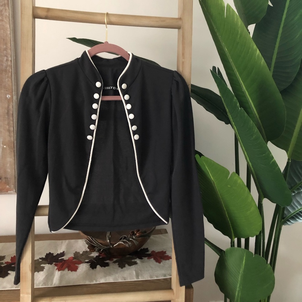 💜Gorgeous Military style open chest waist jacket